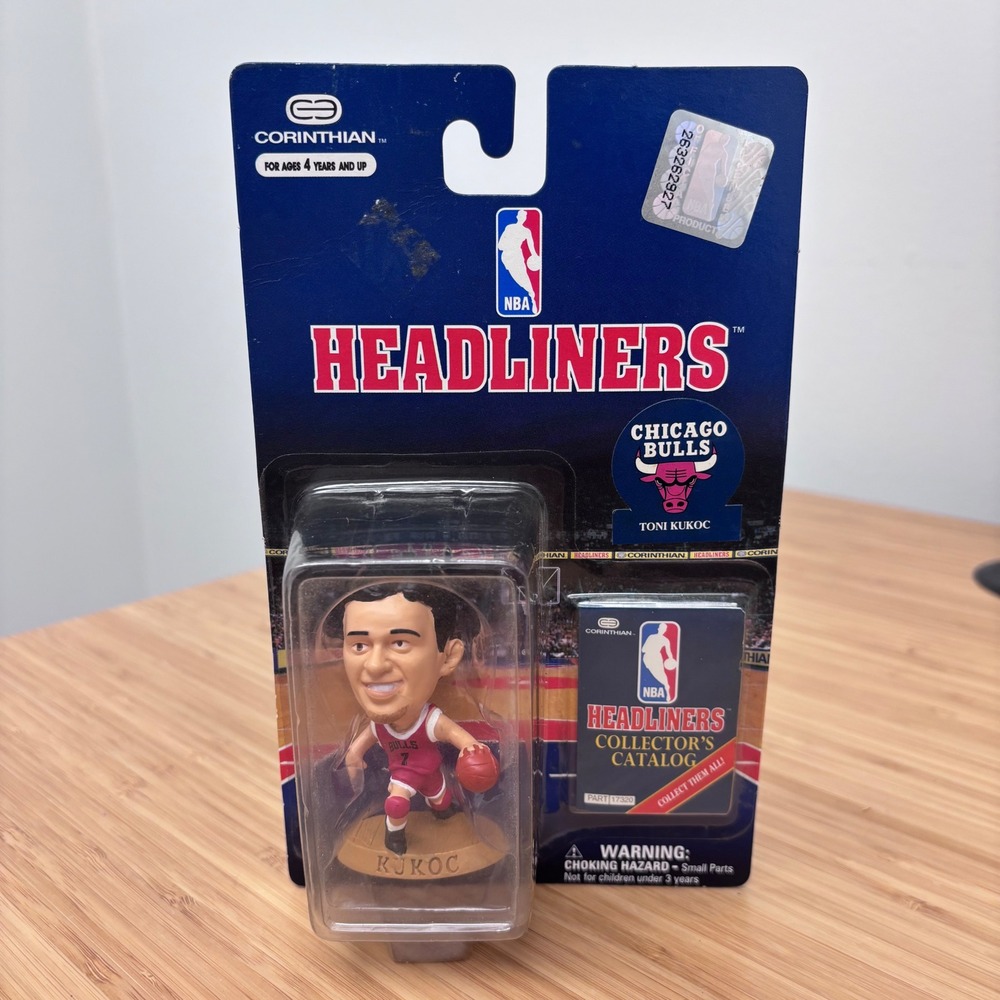 Corinthian Headliners Toni Kukoc NBA Chicago Bulls Figure 1997 Red Jersey New